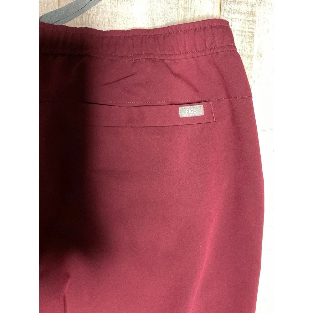 FIGS Mens Burgundy Jogger Scrub Pants Elastic Drawstring‎ Waist MXXSW2004S